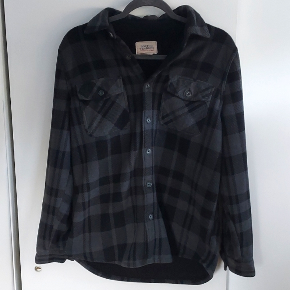 Boston Traders Jacket Mens SZ S Plaid Flannel Sherpa Lined Shirt Shacket